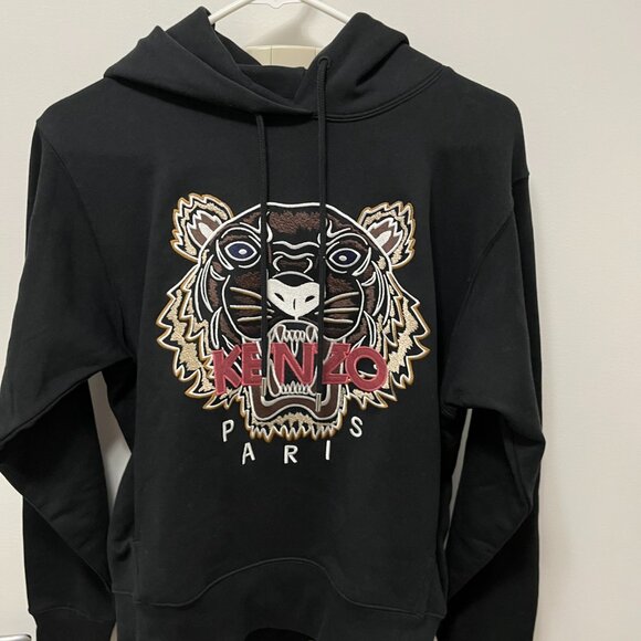 Kenzo Women's Tiger Logo Hoodie Sweatshirt size S NWT black/pink NWT Kenzo - Picture 7 of 8